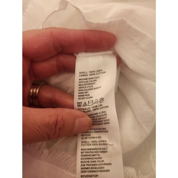 Tommy Bahama NWT Two Palms fringed linen skirt white size 0 - Picture 5 of 10